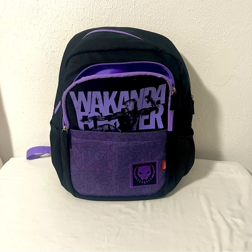 Disney Backpack - Black Panther - Wakanda Forever School Black/Purple EUC
